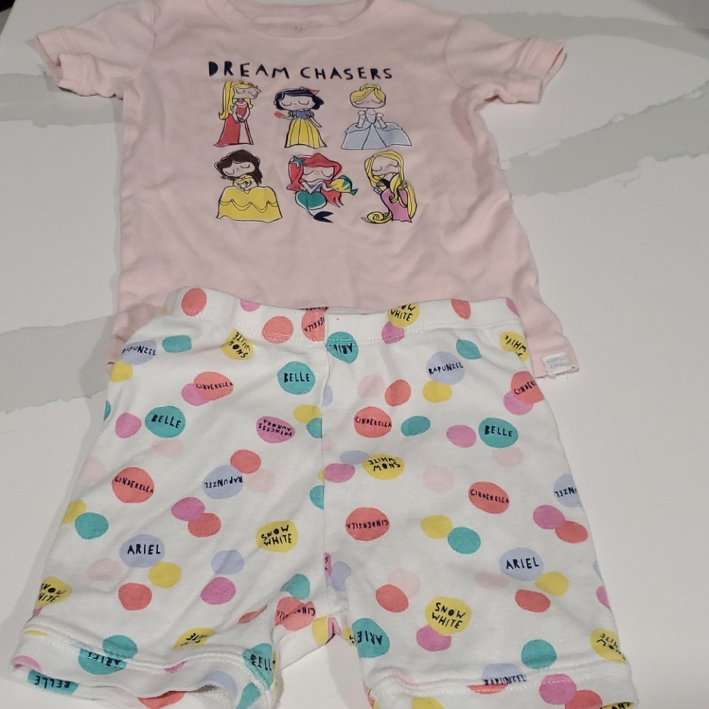Baby Gap 2 Piece Pajama Set Disney Princess 4T